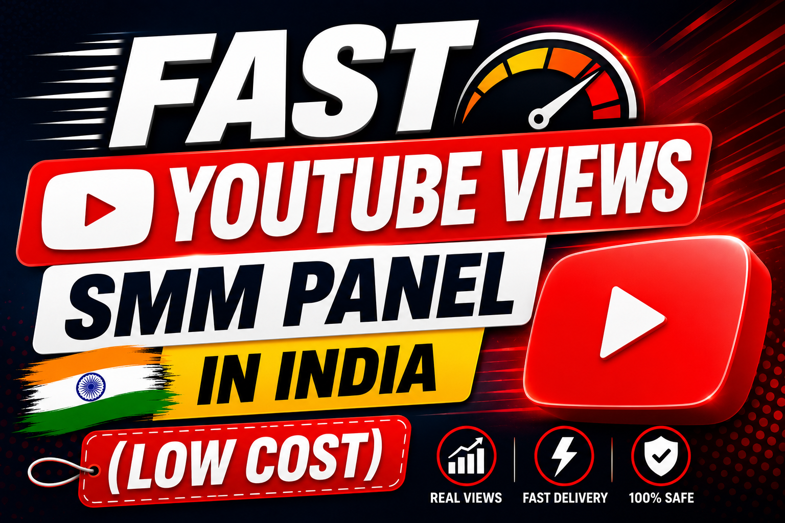 Fast YouTube Views SMM Panel in India (Low Cost)