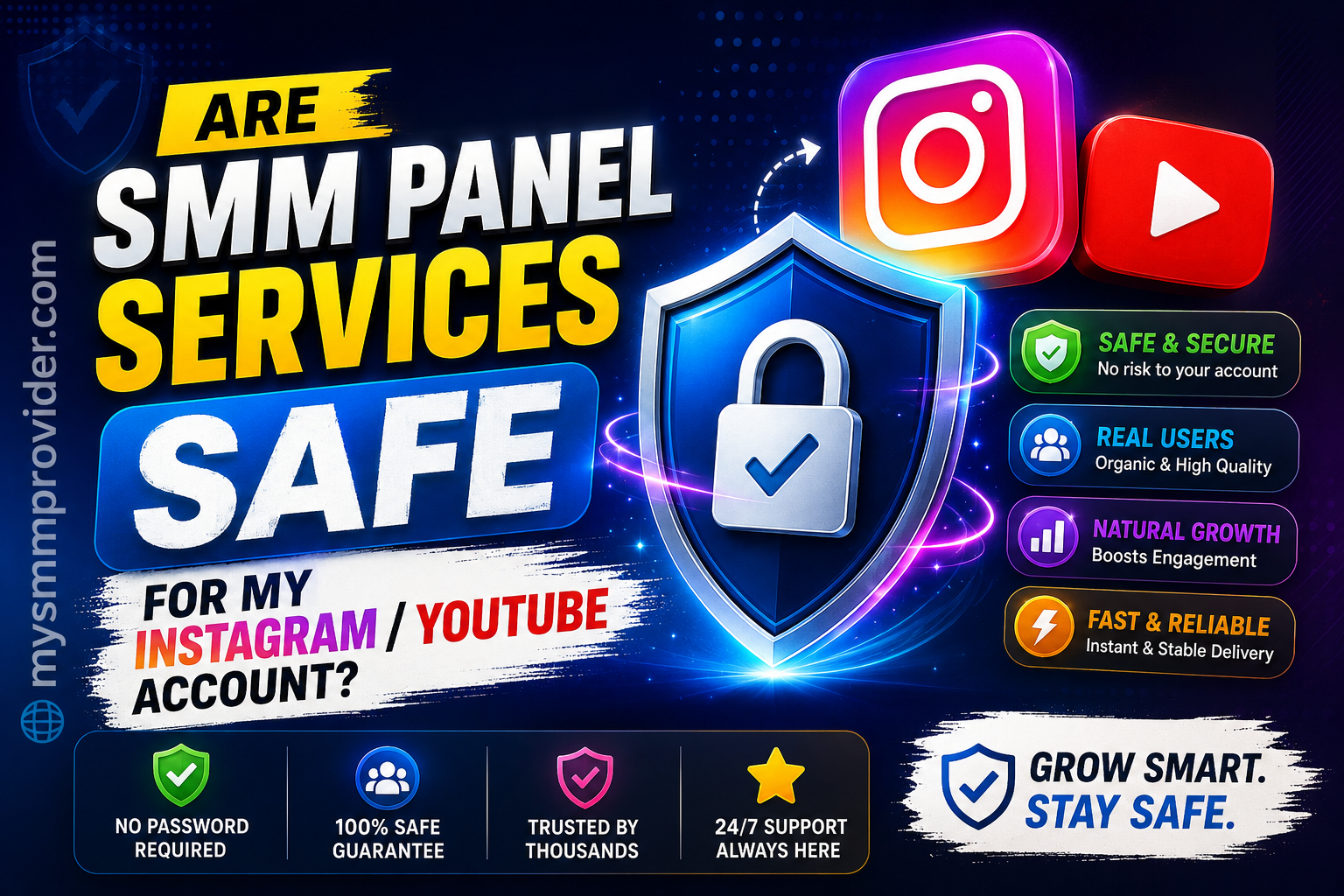 Are SMM panel services safe for my Instagram/YouTube account?